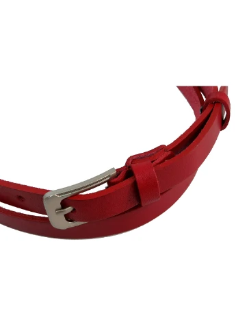Женский кожаный ремень 114-120х1,5 см Skipper (253174329)