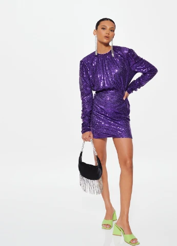 Фіолетова вечірня сукня Missguided однотонна