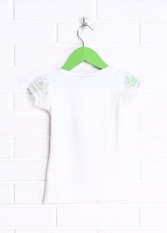 Молочна літня футболка з коротким рукавом Almis