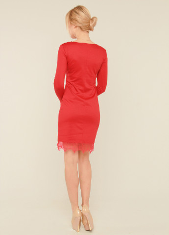 Красное коктейльное платье Majaly однотонное
