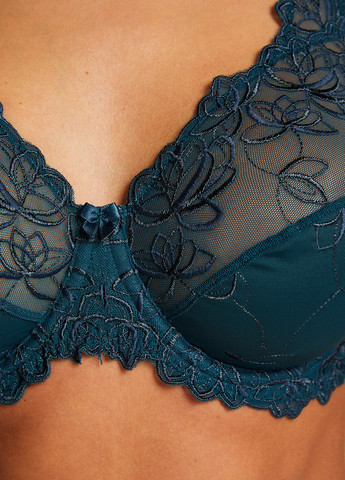 Темно-бірюзовий бюстгальтер Hunkemoller з кісточками поліамід