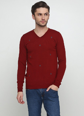 Бордовый зимний пуловер пуловер Xagon Man