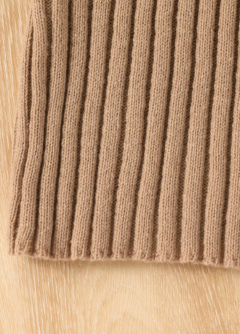 Кофейный демисезонный костюм (джемпер, юбка) юбочный SHEIN