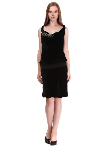 Черное кэжуал платье Miss Sixty однотонное