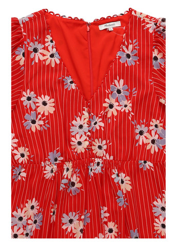 Красное кэжуал платье Madewell с цветочным принтом