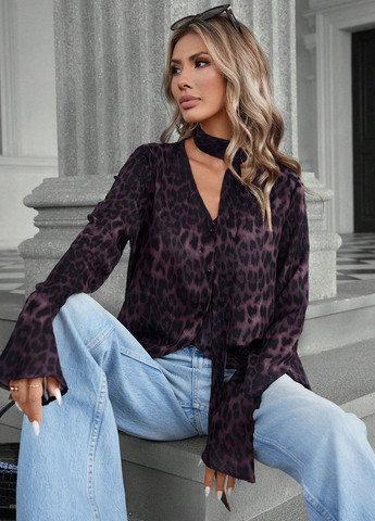 Фиолетовая блуза SHEIN