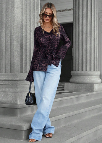 Фиолетовая блуза SHEIN