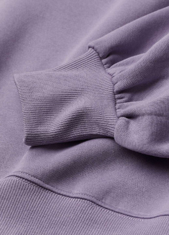 H&M свитшот однотонный фиолетовый кэжуал