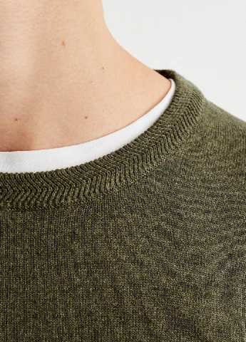 Темно-зелений джемпер демісезон,болотний, Pull & Bear