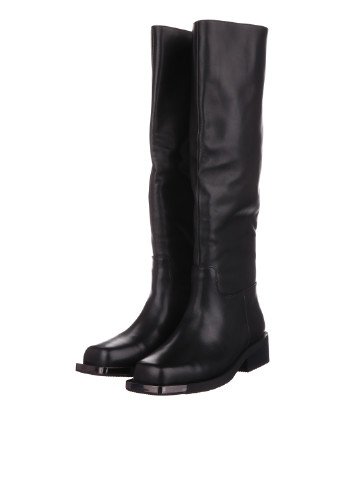 Женские черные сапоги Blizzarini с металлическим носком и на низком каблуке
