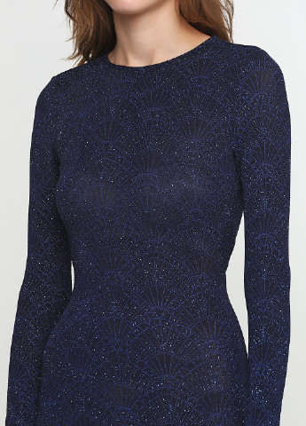 Темно-синее кэжуал платье платье-свитер H&M однотонное