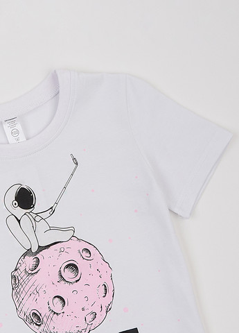 Белая летняя футболка Garnamama