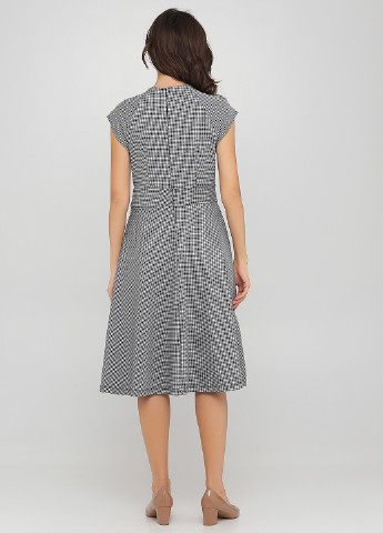 Чорно-білий ділова сукня кльош H&M з візерунком "гусяча лапка"