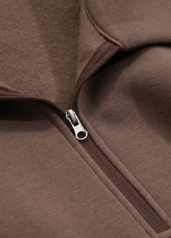 Кофейный свитшот SHEIN однотонный без декора (342411719)