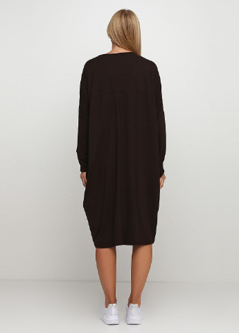 Темно-коричнева кежуал сукня оверсайз Italy Moda однотонна