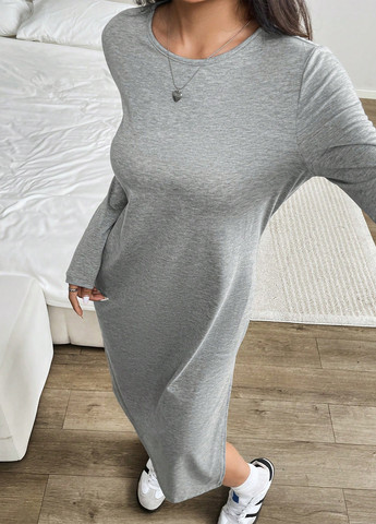 Сіра кежуал сукня SHEIN меланжева