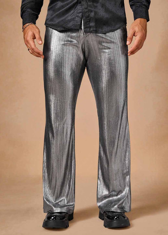 Металл кэжуал демисезонные прямые брюки SHEIN