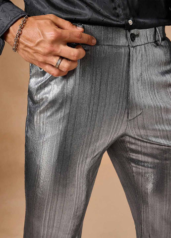 Металл кэжуал демисезонные прямые брюки SHEIN