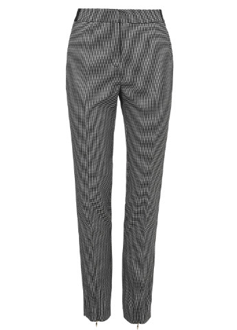 Черно-белые кэжуал демисезонные прямые брюки LOVE REPUBLIC