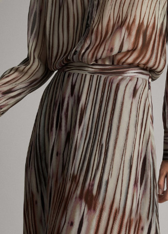 Разноцветная кэжуал с абстрактным узором юбка Massimo Dutti а-силуэта (трапеция)