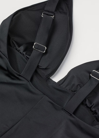 Черный летний купальник слитный H&M