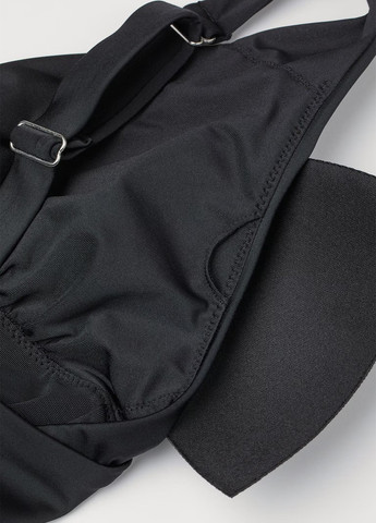 Черный летний купальник слитный H&M