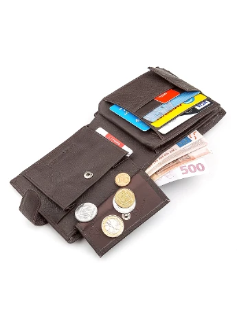 Чоловічий шкіряний гаманець 12х10х3 см st leather (252128355)