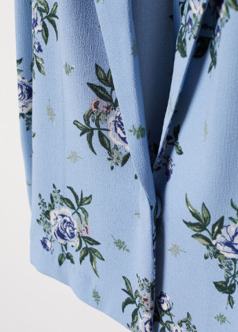 Голубой женский жакет H&M с цветочным узором - летний