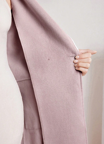 Лілове демісезонне Пальто двобортне SHEIN