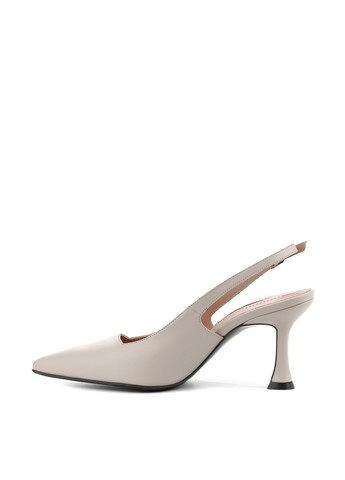 Le'BERDES Туфли слингбеки серо-бежевый з натуральная кожа, украина — лето (360795517)