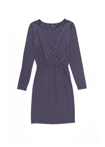 Темно-синее кэжуал платье на запах Only однотонное