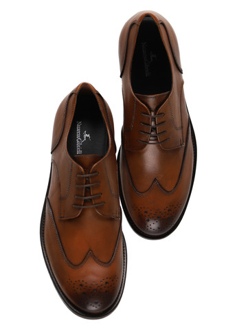 Коричневые классические, кэжуал туфли-броги Nazarenogabrielli на шнурках