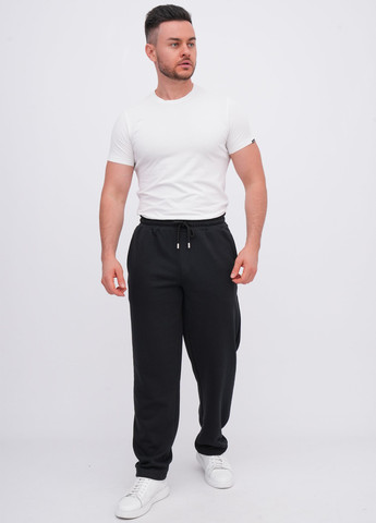 Черные спортивные демисезонные прямые брюки K.O.R