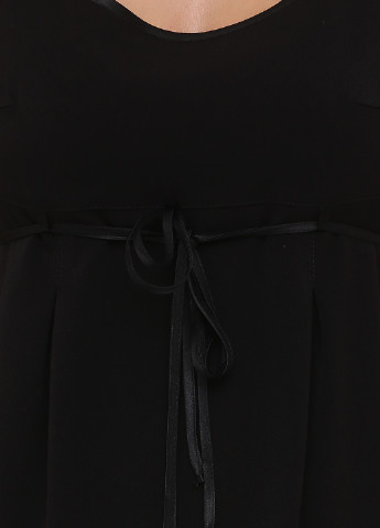Черное коктейльное платье футляр No Brand однотонное