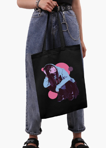 Эко сумка шоппер Девушка (Girl) (9227-2836-BK) MobiPrint (236265461)
