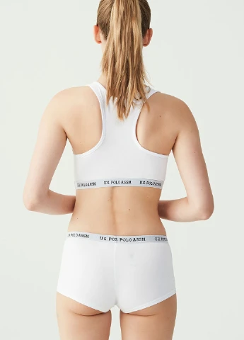 Білий демісезонний комплект білизни (топ, трусики) U.S. Polo ASSN