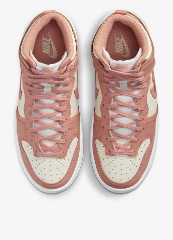 Кроссовки DH3718-107 Nike Dunk High Up Peach персиковые демисезоны (317286277)