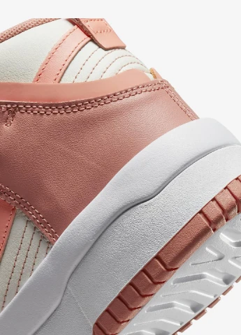 Кроссовки DH3718-107 Nike Dunk High Up Peach персиковые демисезоны (317286277)