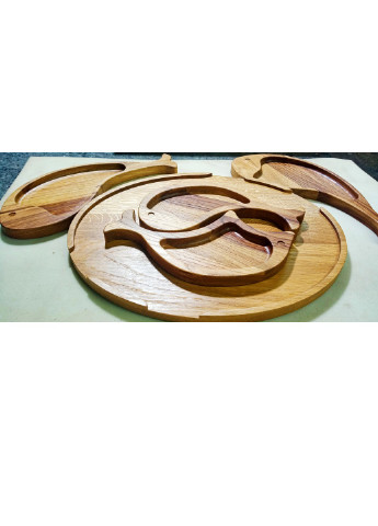 Набор досок досточек тарелок для подачи блюд закусок менажница из дерева ручной работы 42х32 см (22596-Нов) Francesco Marconi (250314401)