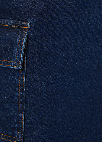 Индиго джинсовая однотонная юбка KOTON а-силуэта (трапеция)