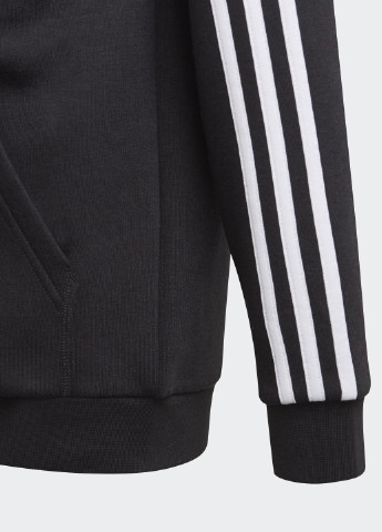 adidas толстовка essentials 3-stripes логотип чорний спортивний фліс