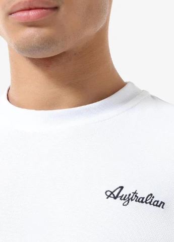 Белая футболка lsuts0003-002a Australian Easy Tech Pique T-Shirt R-Fit White