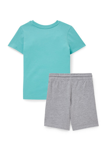 Бірюзовий літній комплект (футболка, шорти) C&A