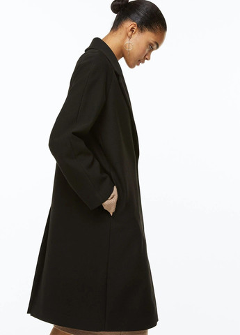 Чорне демісезонне Пальто однобортне H&M