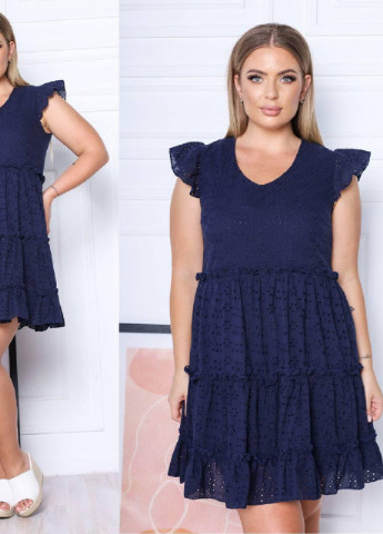 Синя летнее женское платье темно-синего цвета skl92-290603 New Trend