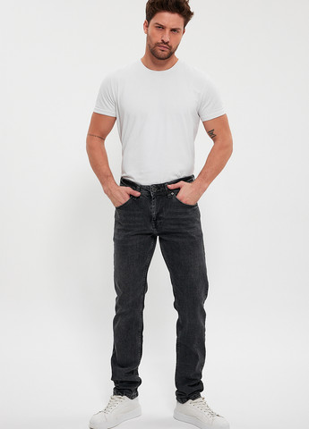 Темно-серые демисезонные зауженные джинсы Trend Collection