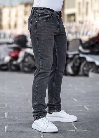 Темно-серые демисезонные зауженные джинсы Trend Collection