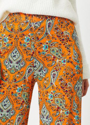 Оранжевые кэжуал летние прямые брюки KOTON