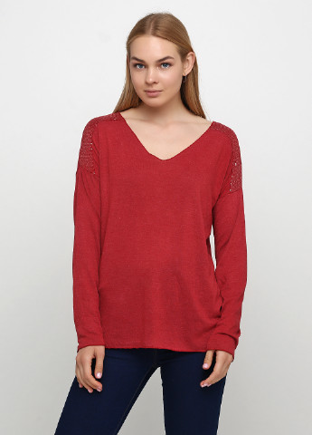 Бордовий демісезонний пуловер пуловер Made in Italy