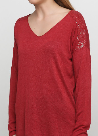 Бордовый демисезонный пуловер пуловер Made in Italy